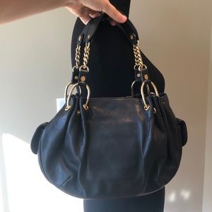 Authentic Juicy Couture Black Leather Hobo